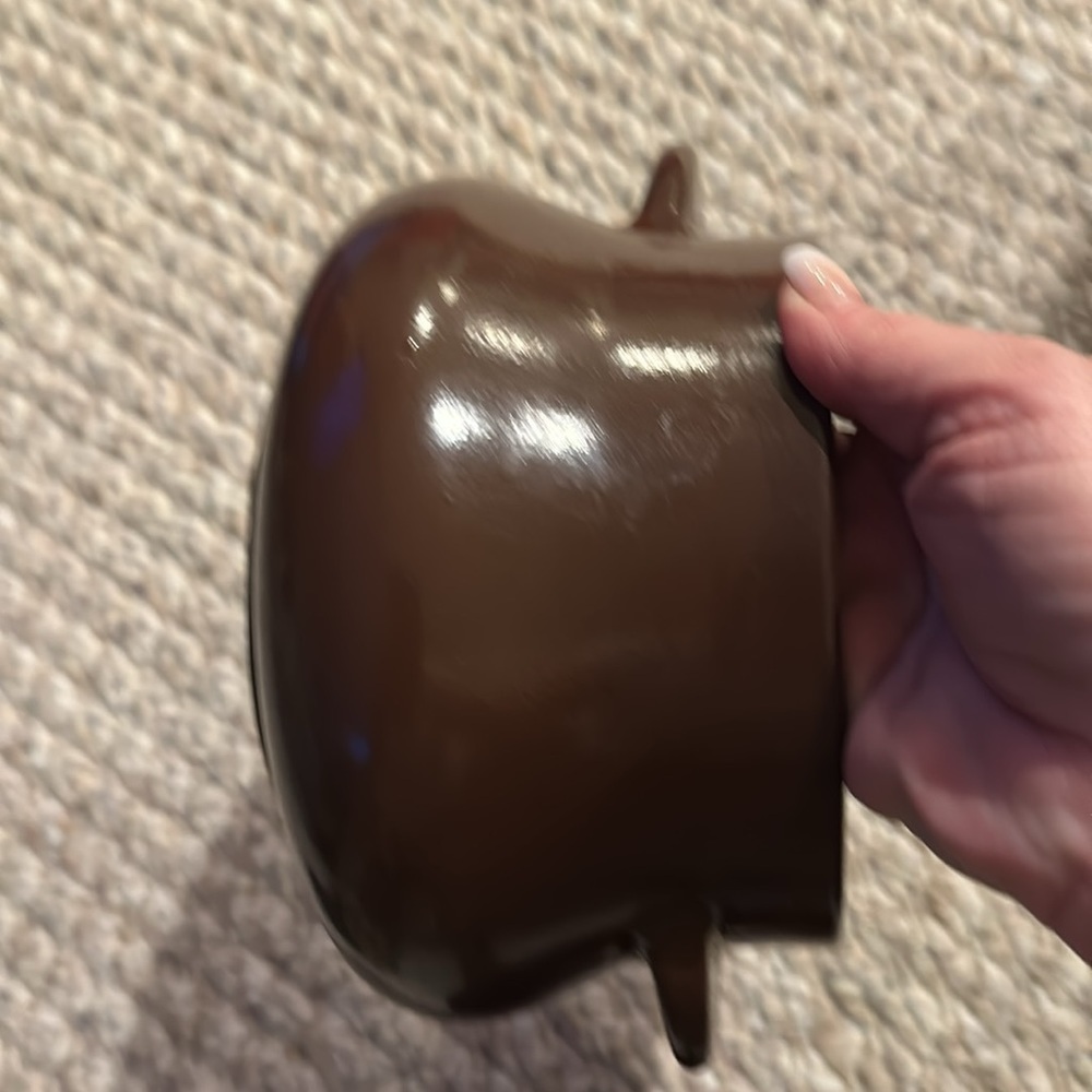 Blue mountain pottery bean or Dutch oven pot 464 Canada with lid dark brown - Picture 7 of 11